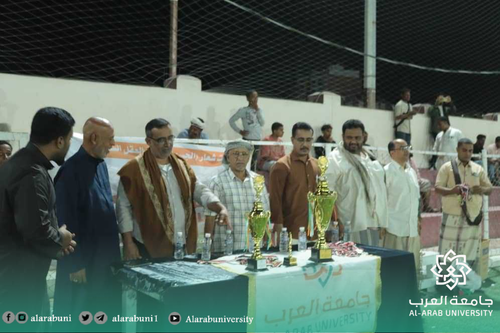 كلية الطب والعلوم الصحية تتوج بلقب دوري  كرة القدم بجامعة العرب.
