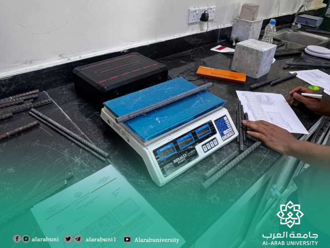🔩| تجارب مخبرية متقدمة لطلاب الهندسة المدنية بجامعة العرب